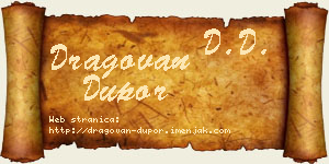 Dragovan Dupor vizit kartica
